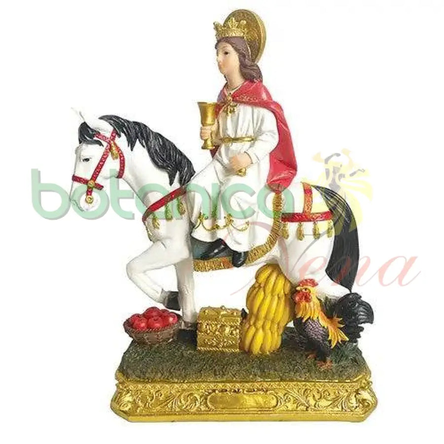Santa Bárbara a caballo de 12″H - Botanica Nena