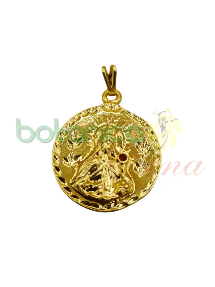 Santa Barbara pendiente/ dije/ medalla baño de Oro - Botanica Nena