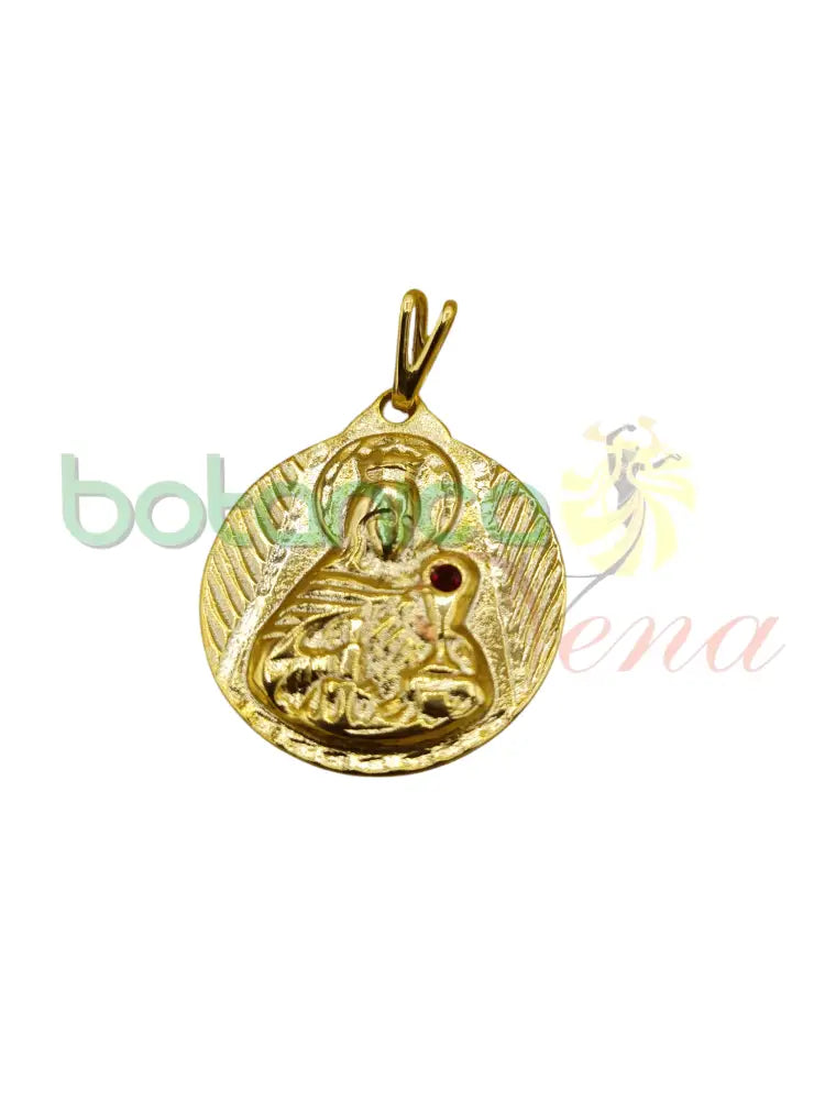 Santa Barbara pendiente/ dije/ medalla baño de Oro - Botanica Nena