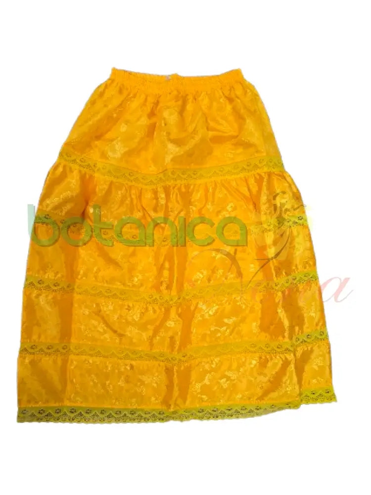 Saya tela Satin con encaje Amarilla - Oshun