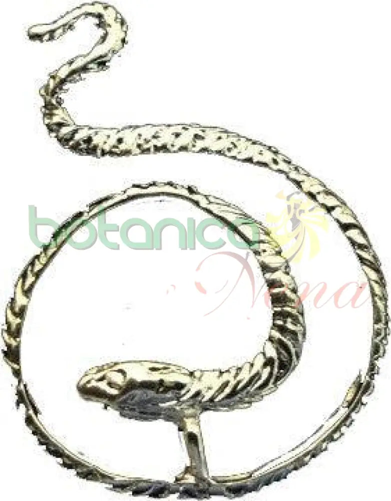 Serpiente Fina enrosacada Baño en Plata 2" - Botanica Nena