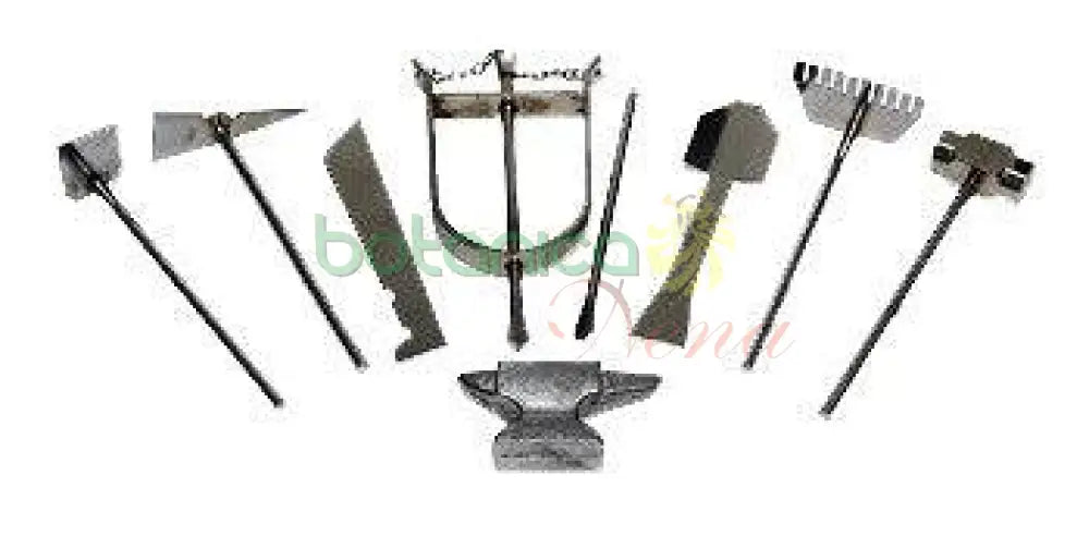 9-piece Ogun warrior tools made of iron for Orisha rituals