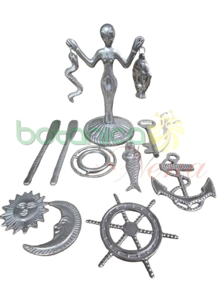 Orisha Olokun metal ritual tools