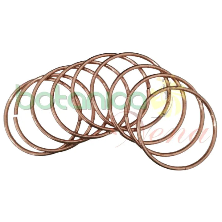 9 copper bracelets for Oya worship in Santería