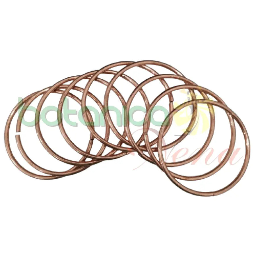 9 copper bracelets for Oya worship in Santería