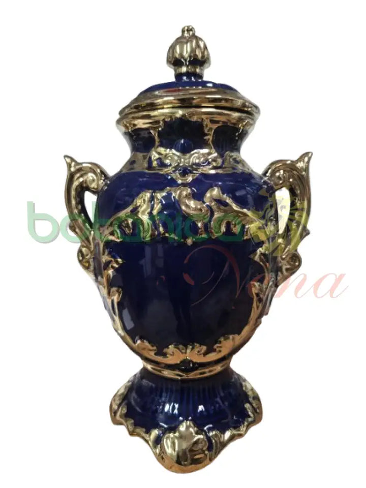 Sopera Yemaya Azul Dorado 10’’ x 7’’ x 15’’