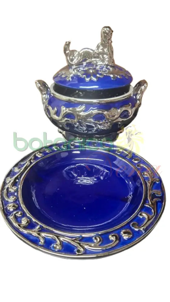 Sopera Yemaya con Plato Azul 10’’H x 9’’W