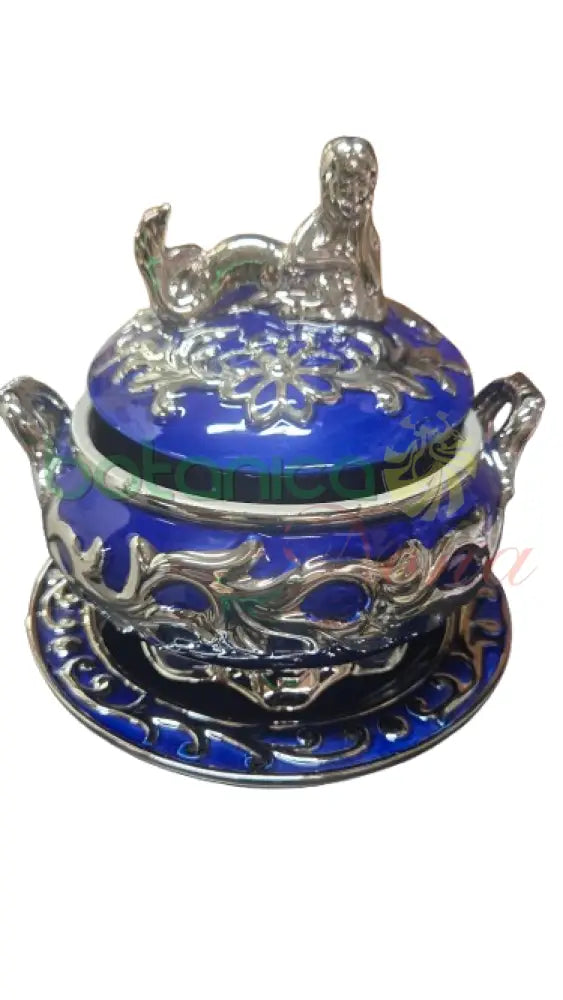 Sopera Yemaya con Plato Azul 10’’H x 9’’W