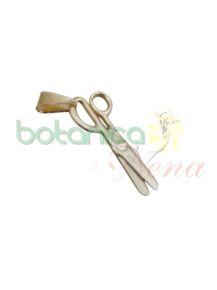 Tijera pendiente, dije. baño de Oro 1.2"H - Botanica Nena