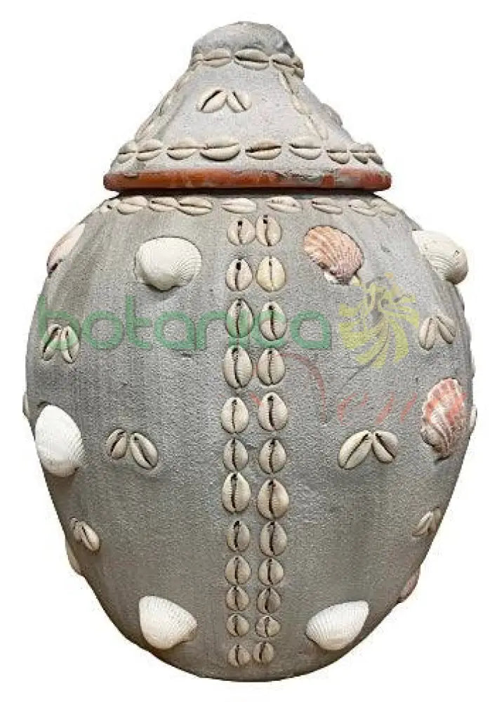 Tinaja Grande para Olokun decorada con Conchas 17"X13" - Botanica Nena