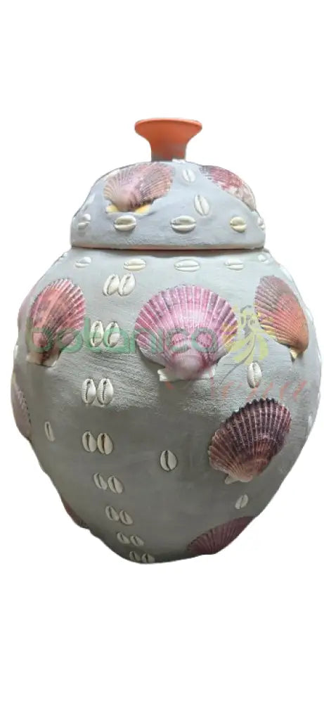 Tinaja Grande para Olokun decorada con Conchas 18’’ WX13’’