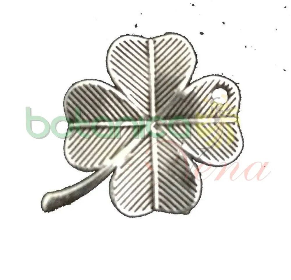 Trebol de metal 1" Plateado y Dorado - Botanica Nena