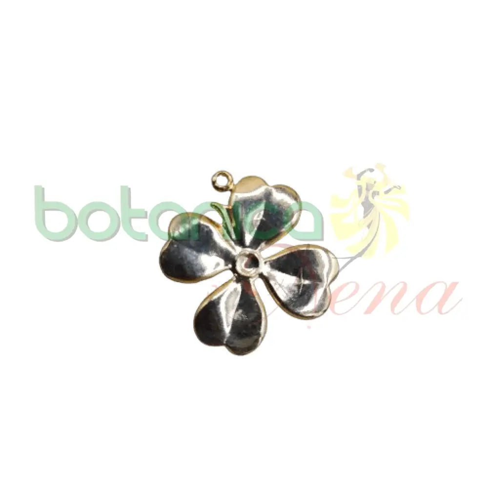 Trebol de metal 1" Plateado y Dorado - Botanica Nena