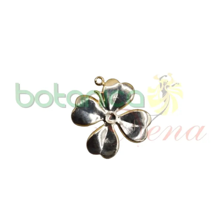 Trebol de metal 1" Plateado y Dorado - Botanica Nena