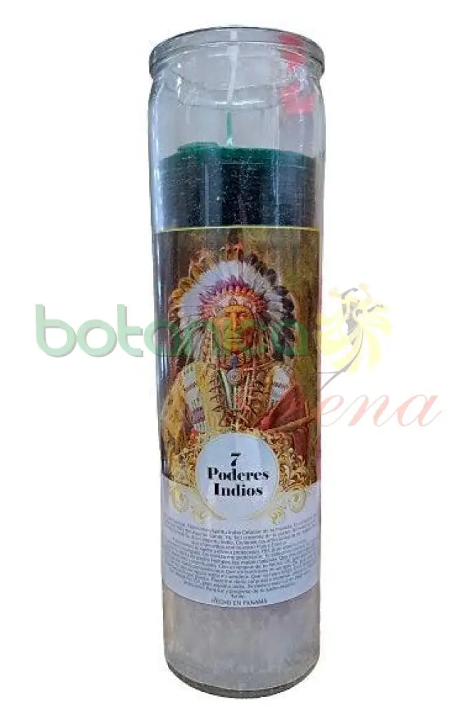 Velas Esotéricas - 7 Poderes Indios / Indio De La Suerte - Botanica Nena