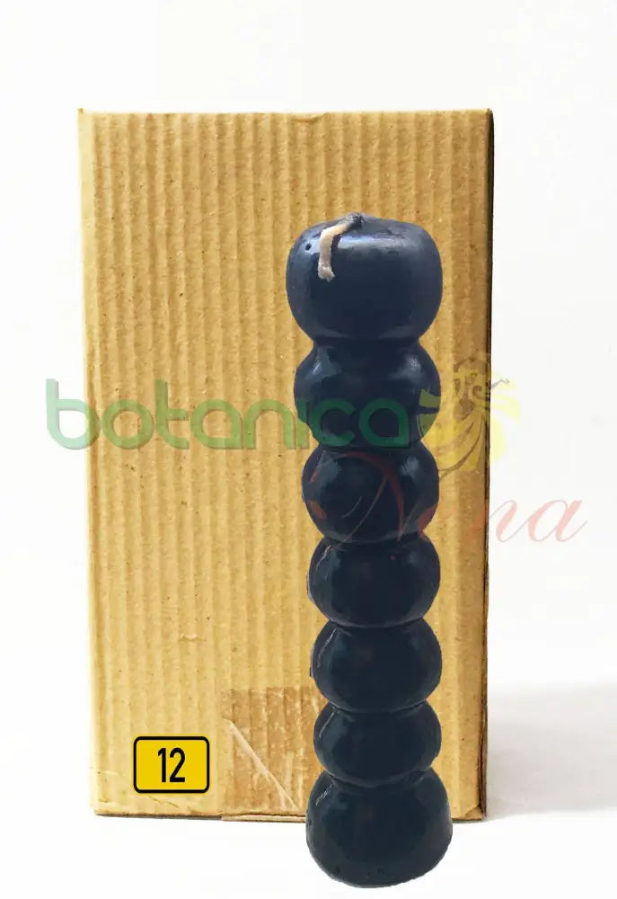 Velas Figura 7 Nudos Negra - Botanica Nena