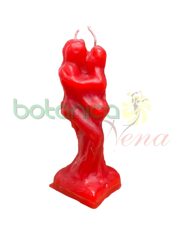Velas Figura Amantes Abrazados Roja - Botanica Nena