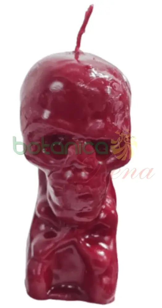 Velas Figura Calavera Roja Unidad - Botanica Nena