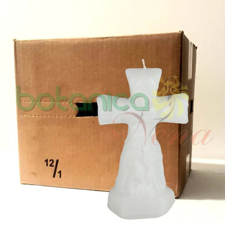 Velas Figura Cruz Blanca - Botanica Nena