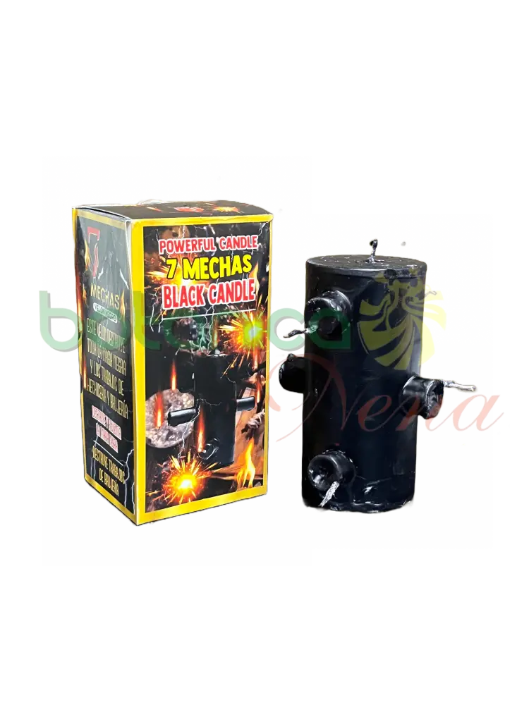 Velas Figuras 7 Mechas Negra - Botanica Nena