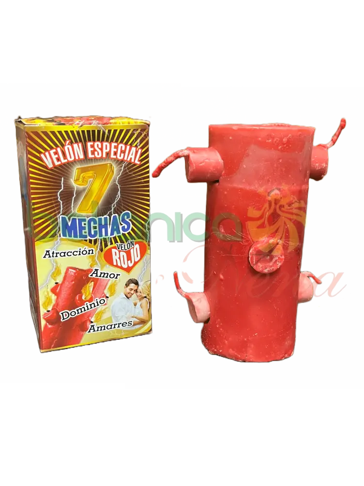 Velas Figuras 7 Mechas Rojas - Botanica Nena