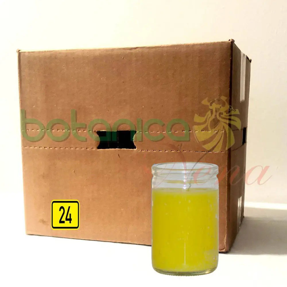 Velas Vasito Amarillas - Botanica Nena