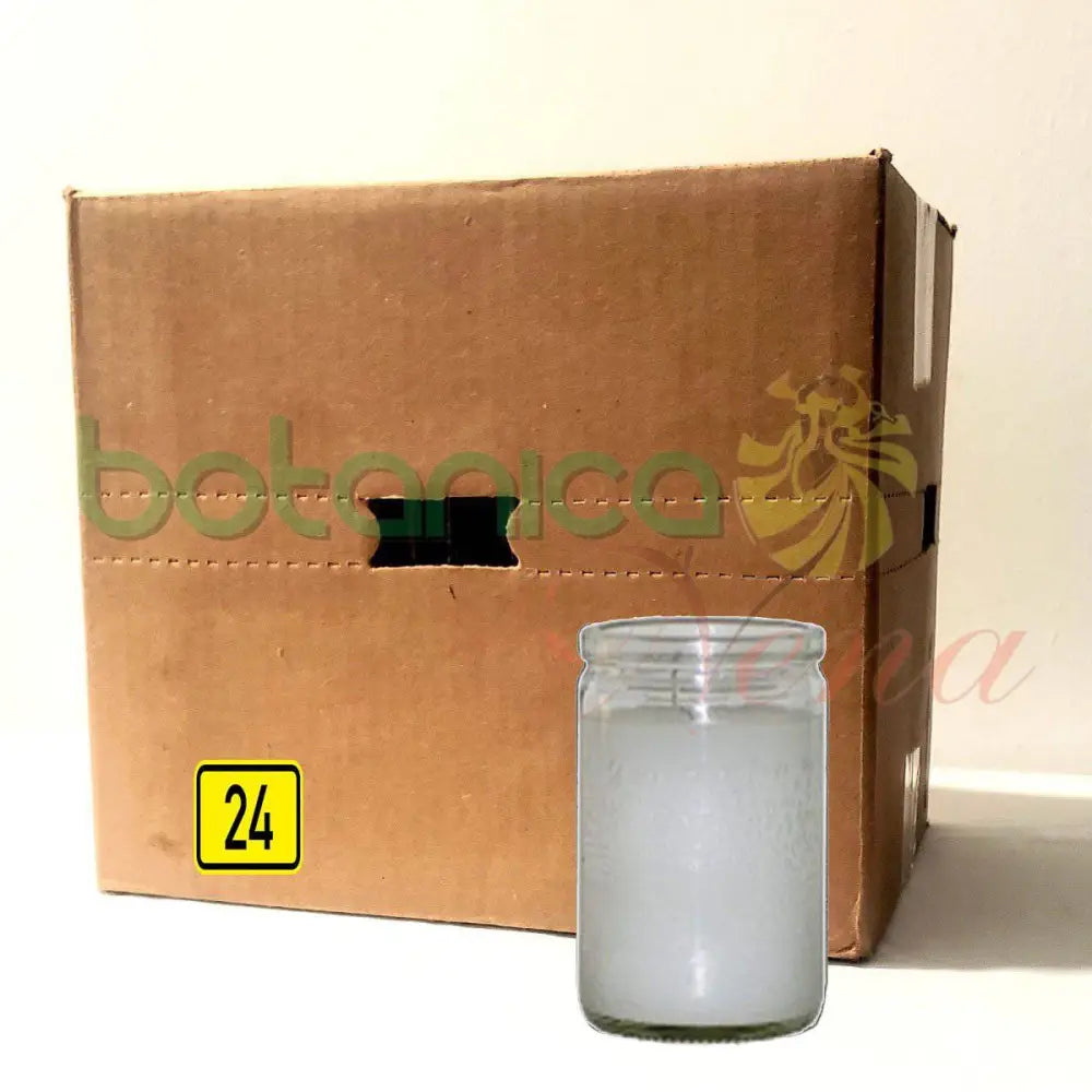 Velas Vasito Blancas - Botanica Nena