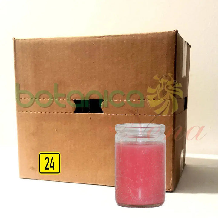 Velas Vasito Rosadas - Botanica Nena