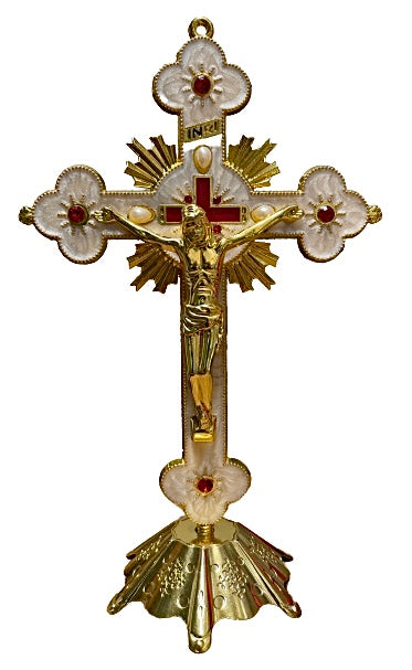 Gold Base Crucifix 12"