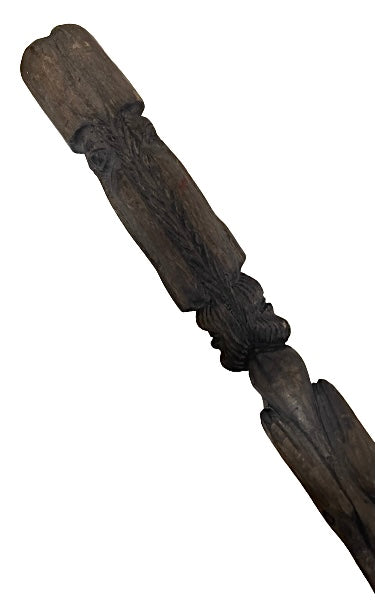 Carved Wooden Cane For Eggun 50"X3"