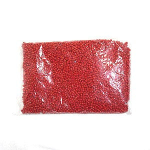 <p>Red beads - Cuentas rojas</p>