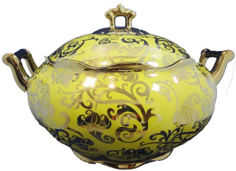 Tureen For Oshun with Gold Accents 8"X12"