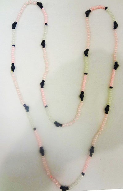 Black, Pink, and White pearl beads