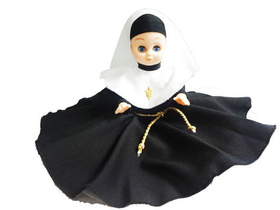 Muñeca Monja- Habito Marron (Carmelita)  13 "
