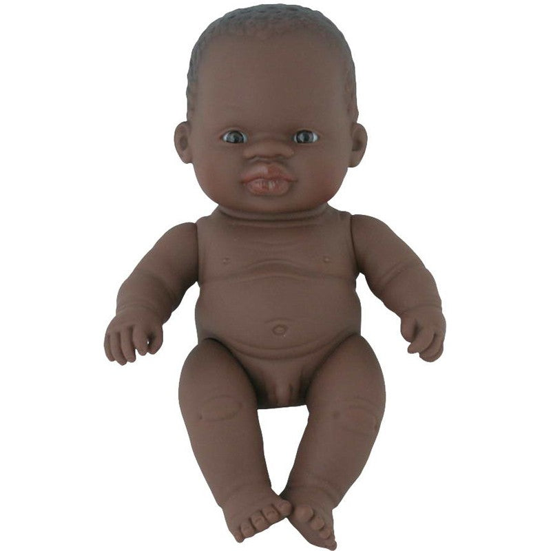 Black Baby Boy Doll 8" Tall With Penis