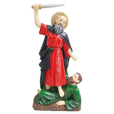 San Elias Statue in Red - 8 Inch