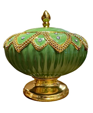Soup Bowl Decorated With Rhinestones and Gold For Orula / Inle 10&
