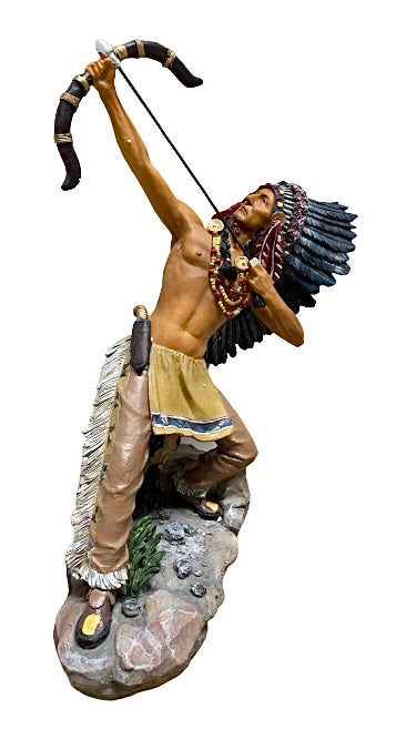 Indian Chief Warrior with Bow 20"X15"