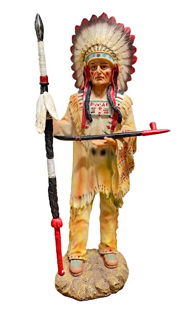 Indian with Spear and Pipe 18"