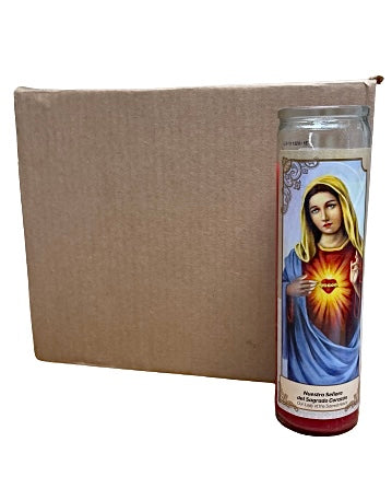Catholic 7 Day Candles - Our Lady of the Sacred Heart