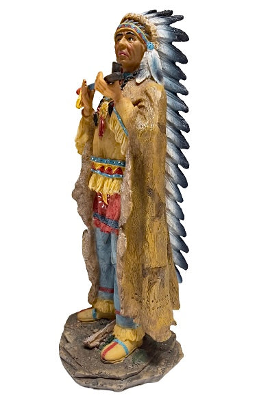 Indian Chief with Pipe 14”