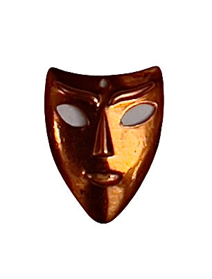 Oya Mask Copper Earring 1"X1"