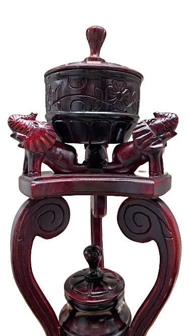 Pedestal Con Ikofa - Orula -Lebrillo Agayu 31"X13"